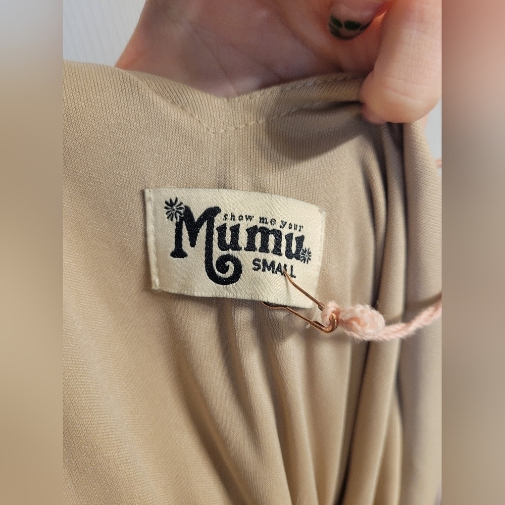 Nwt Show Me Your MuMu Beige Maxi Dress - Picture 4 of 4